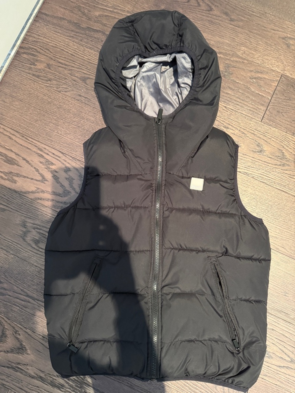 Bench Black Puffer Hooded Vest